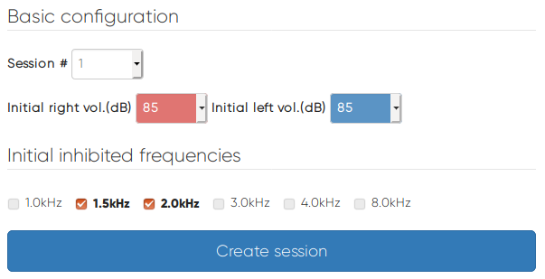 מסך בחירת פרמטרים
